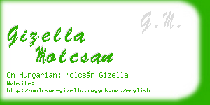 gizella molcsan business card