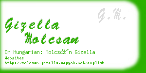 gizella molcsan business card